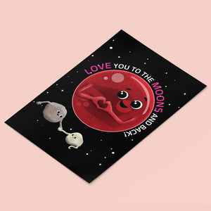 To the Moons & Back Flat Card