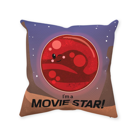 Mars Movie Star Throw Pillow
