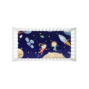 Kids in Space Crib Sheet