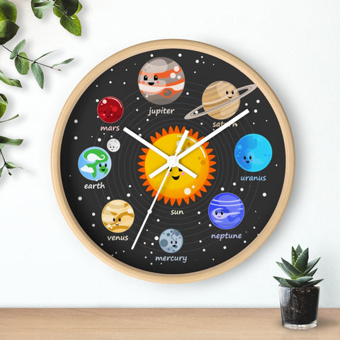 Kawaii Solar System Wall clock