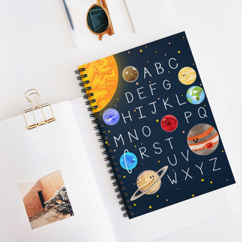 Solar System ABC Notebook - Ruled Line