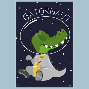 Gatornaut Flat Greeting Card