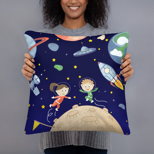 Space kids Astronauts Throw Pillows