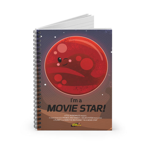 Mars Movie Star Spiral Notebook - Ruled Line