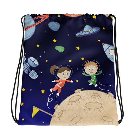 Kids in Space Drawstring bag - Krokoneil