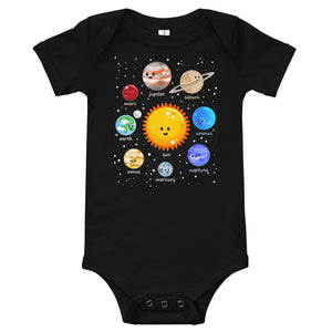 Solar system Kawaii baby bodysuit - Krokoneil