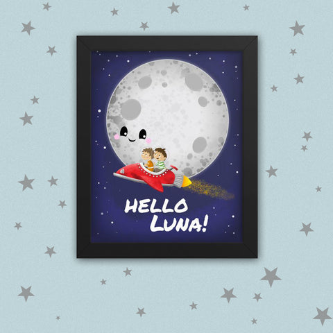 Hello Luna! Framed Poster