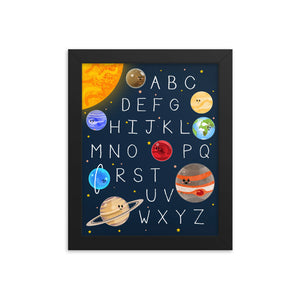 Solar System ABC Framed Poster