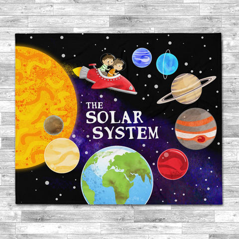 The Solar System 50x60 Throw Blanket