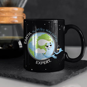 Earth Coffee Expert Black Mug