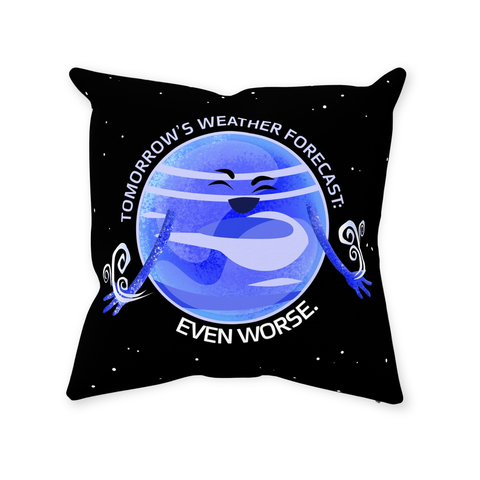 Neptune's Bad Weather Throw Pillow