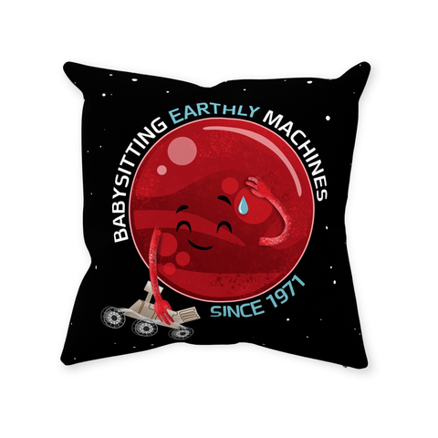 Mars and Rovers Throw Pillow